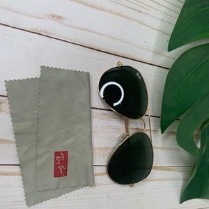 SOLD ray ban + aviators + gold